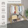 Clothing Garment Rack 110CM Metal Clothes Rail Coat Rail with Bottom Rack for Coats Skirts Shirts Sweaters Gold Image 7