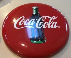 Coca Cola Metal Wall Button