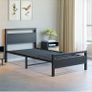 3ft Single Bed Frames Solid Bedstead Base with Wood Headboard Image 5