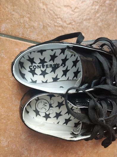 Converse x Miley Cyrus Chuck Taylor All Star Low Patent Stars Black  UK 6