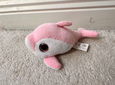 Pink white Dolphin Jumbo approx. 19 cm. (with tail) The batteries are running out Used Please see photos