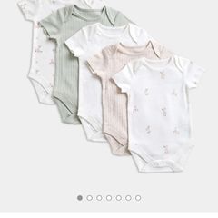 Pure Cotton Baby bodysuit set of 5 Dunnes