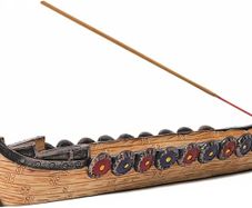 Dragon Boat Incense Stick Burner Resin Viking Ships Stick Incense Holder Hand Carved Carving Censer Ornaments Retro Ships Ornament Incense Burners Traditional Design Handicraft,Viking Gifts for Men