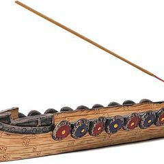 Dragon Boat Incense Stick Burner Resin Viking Ships Stick Incense Holder Hand Carved Carving Censer Ornaments Retro Ships Ornament Incense Burners Traditional Design Handicraft,Viking Gifts for Men