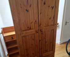 Solid pine wardrobe with drawers