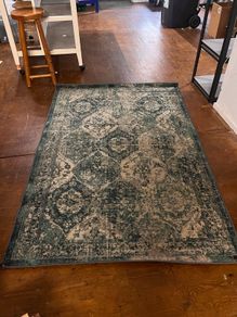 Set of 5 IKEA Green Persian-Style Rugs