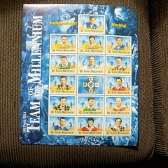 Ireland 2000.Stamp Sheet.Hurling Team of the Millenium.Inc Jack Lynch and Christy Ring.Full set of 15 Players.MNH.