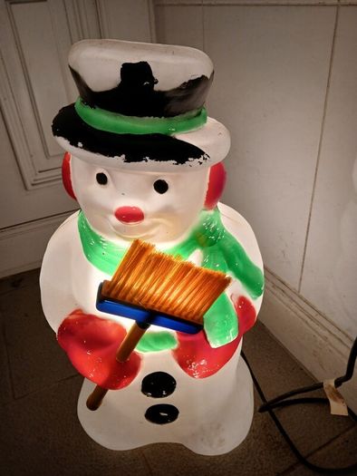 Christmas items santa and snowman