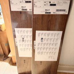NEW: 2x IKEA Billy Shelf - Brown Walnut Effect - 76x26 cm