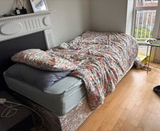 Bed with base and headboard