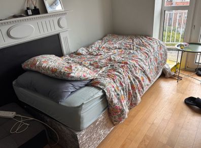Bed with base and headboard