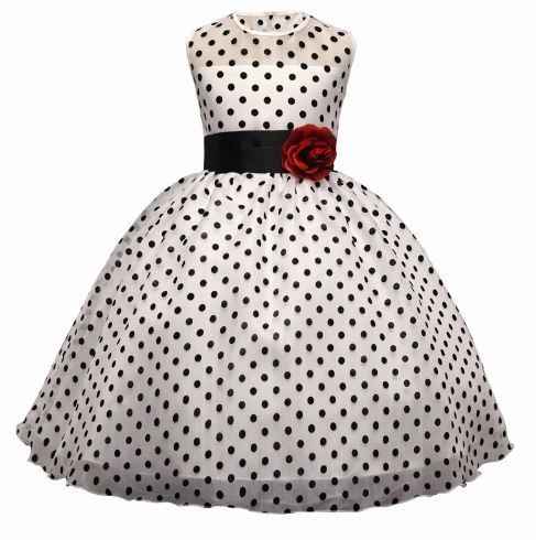 New Girls polka dots dress size 5-6 yrs