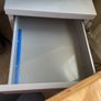 Grey lockable filing cabinet on castors Image 3