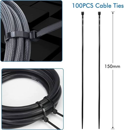 NEW SALE | Cable Management Kit, 146Pcs Tidy for Home Office under Desk- 100 Wire Organizer Ties, 5 Upgrade Silicone Holder, 2 Sleeve, 28 Adhesive Clips, 1 Roll Organiser Straps etc