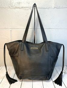 Black Michael Kors Ashbury Pebbled Leather Shoulder Hobo Bag