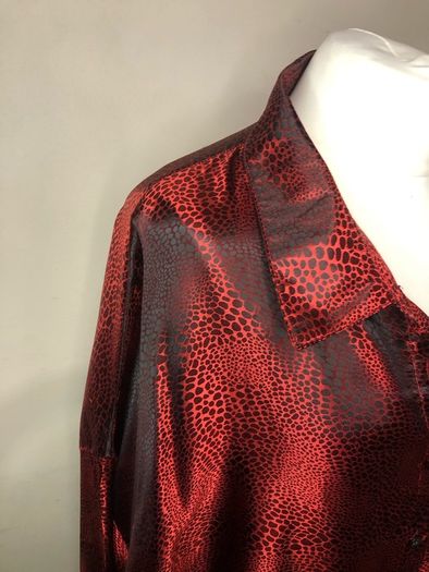 NEW Boohoo red leopard print blouse (size 22)