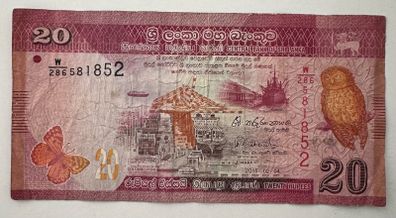 Sri Lanka 20 Rupees 2015 Banknote