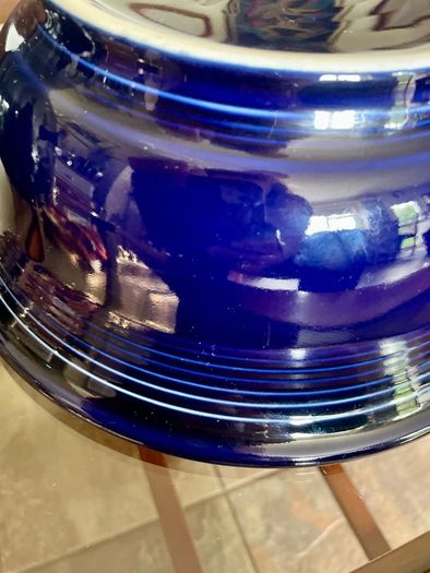 Vintage Fiestaware Cobalt Blue Covered Casserole Dish Homer Laughlin HLC with Lid USA Oven to Table