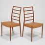 Mid Century Set of 8 x Teak and Tan Leather Dining Chairs Model 82 by Niels Otto Moller, 1960s Image 7