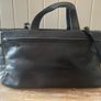 Tula black leather tote bag with a shoulder strap. Image 3