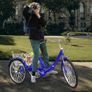 24 Inch Foldable Tricycle for Adults, Bicycle for Seniors, Folding Tricycle with Storage Basket, 7 Gears, Ideal for Shopping, Weights Capacity 120 kg, Blue Image 4