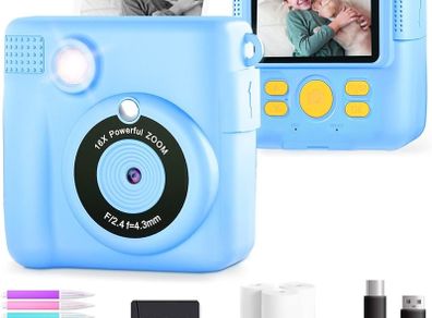 NEW SALE | Kids Instant Print Camera Toy for 3-14 Year Old, 1080P HD Kids Digital Camera with Photo Paper Birthday Gifts