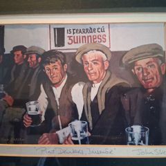 Signed John Skelton Guinness Pint Drinkers Inishmor