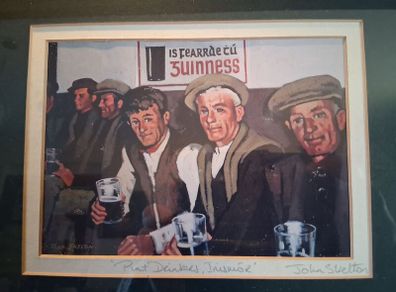 Signed John Skelton Guinness Pint Drinkers Inishmor