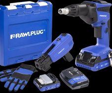 Rawlplug 18v Cordless Auto feed  screw gun. Plasterboard 2x batteries
