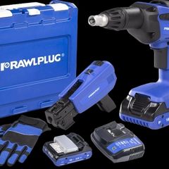 Rawlplug 18v Cordless Auto feed  screw gun. Plasterboard 2x batteries