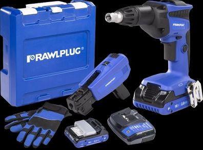 Rawlplug 18v Cordless Auto feed  screw gun. Plasterboard 2x batteries