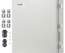 Outdoor Electrical Junction Box, 350 x 250 x 150 mm, ABS Plastic Electrical Enclosure Box with Hinged Cover Stainless Steel Latch,