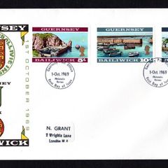 1969 Jersey High value 1s, 1s6d and 1s9d First Definitive Issue First Day Cover (FDC)