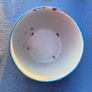 Vintage grey enamel dish with blue rim Image 3
