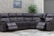 Grey fabric corner sofa