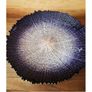 Dish-Plate/Hand Decorated Glitter Glazed Cobalt Glass Bowl Platter - Blue And Silver.. Price Drop Image 3