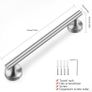 NEW SALE | Towel Rail Stainless Steel Towel Holder Bath Towel Holder Towel Rail 12 Inches Silver Image 5