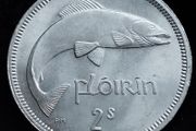 Ireland - 1966 - Florin - Salmon - KM.15a - High Grade - [2686]