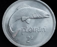 Ireland - 1966 - Florin - Salmon - KM.15a - High Grade - [2686]