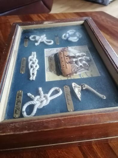 Vintage Heritage Framed Mayflower Ship Model