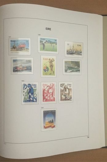 1929-1995 Ireland Commemorative incl sheetlets & 1968-1995 Definitive (inc Gerl series, Architecture & Treasures inc Enschede) Stamp Collection in Davo Album. (shown in 95 images)