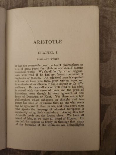 Aristotale. By A.e.taylor. Revised Edition 1919 Hardback In Good Condition. See Photos For Same.