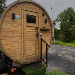 SALE AGREED Wood Fired Barrel Sauna