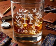 Personalised Laser Engraved Whiskey Glass with gift box