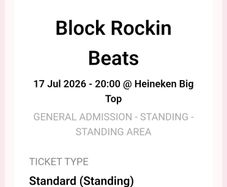 Block Rocking Beats Tickets x2