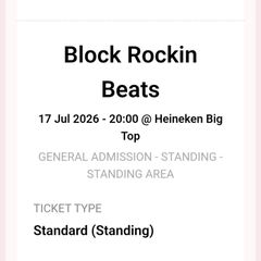 Block Rocking Beats Tickets x2