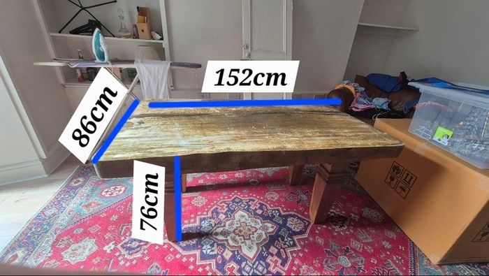 Solid wood dining table