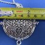 SALE!  Pendant Necklace with Clear Glass Stones and Tassel - new Image 5