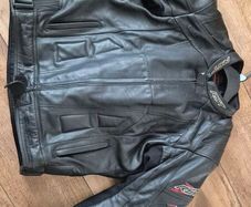rst leather motorbike jacket