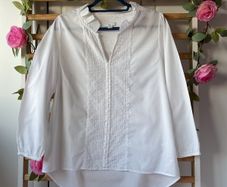 blouse Bnwot gap size 12 100% cotton frilled collar shirt long sleeved